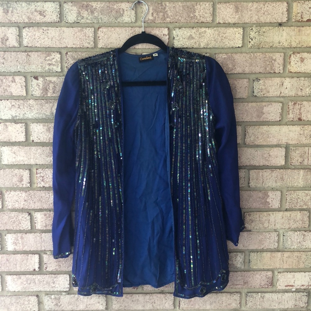 Caroline Sequin Jacket Cardigan Size M